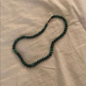 Green beaded necklace